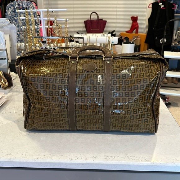 Authentic vintage monogram Fendi carry all bag